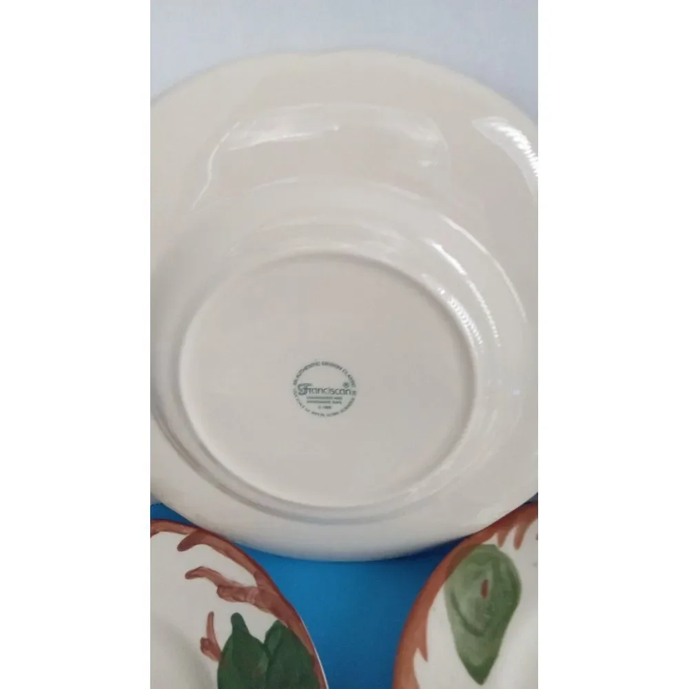 Set of 3 Vintage Franciscan Earthenware Apple Dinner Plates‎ England 10.5